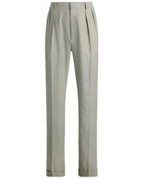 Ralph Lauren - Gregory Double-Pleated Wool Trousers - Lyst