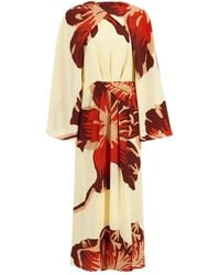 Johanna Ortiz - Odyssey Floral-Print Midi Dress - Lyst