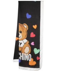 Moschino - Teddy Bear-print Silk Scarf - Lyst