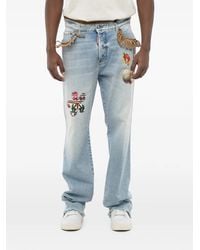 DSquared² - Fringe-Detail Patchwork Jeans - Lyst
