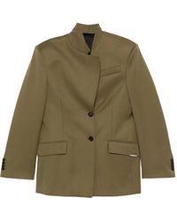The Attico - Structured Asymmetrical Jacket With High Collar - Lyst