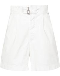 Polo Ralph Lauren - Belted Cotton Shorts - Lyst