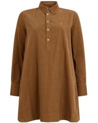 Polo Ralph Lauren - Corduroy Pleated Mini Shirt Dress - Lyst