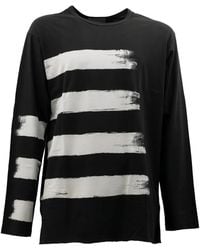 Yohji Yamamoto - Stripe-Print Long-Sleeve T-Shirt - Lyst