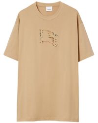 Burberry - T-shirt en coton à motif Equestrian Knight - Lyst