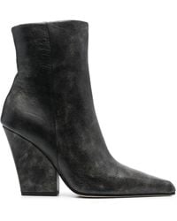 Paris Texas - 90mm Pointed-toe Leather Ankle Boots - Lyst