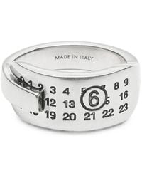 MM6 by Maison Margiela - Numeric-Logo Wrap-Around Ring - Lyst