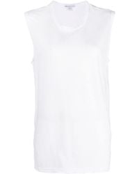 James Perse - Crepe Jersey Muscle Crew Tank - Lyst