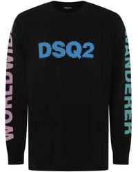 DSquared² - Logo-Print Long-Sleeve T-Shirt - Lyst
