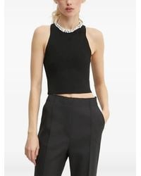 A.L.C. - Top sin mangas con detalles de cristal - Lyst