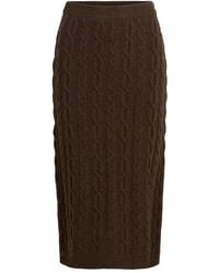 Karl Lagerfeld - Jupe En Maille Torsadée À Coupe Mi-Longue - Lyst