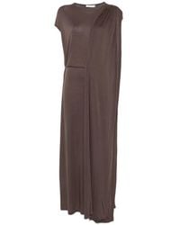 Viktoria Chan - Draped-Detail Maxi Dress - Lyst