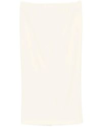 A.M.G - Slim Midi Skirt - Lyst