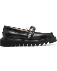 Toga - Buckle-Detail Leather Loafers - Lyst