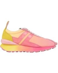Lanvin - Bumpr "Rose/Jaune" Sneakers - Lyst