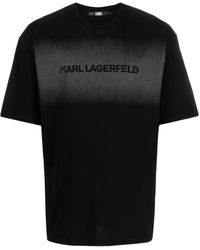 Karl Lagerfeld - Logo-print Faded T-shirt - Lyst