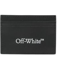 Off-White c/o Virgil Abloh - Bookish Logo-Print Leather Cardholder - Lyst