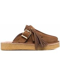 Clarks - Slip-On Suede Mules - Lyst