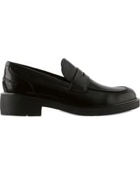 Högl - Lauren Block-Heel Leather Loafers - Lyst