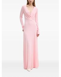 Victoria Beckham - Long-sleeve Twisted Maxi Dress - Lyst