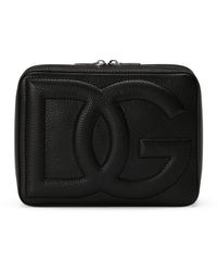 Dolce & Gabbana - Sac porté épaule en cuir à logo embossé - Lyst