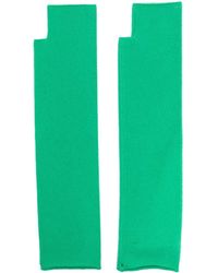 Extreme Cashmere Fingerlose Handschuhe mit Streifen - Grün