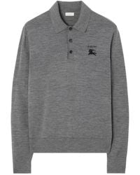 Burberry - Long-Sleeve Knight Wool Polo Shirt - Lyst