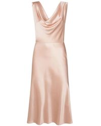 Blumarine - Robe En Satin À Coupe Mi-Longue - Lyst