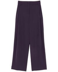 Luisa Cerano - Pleated Wide-Leg Trousers - Lyst