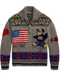 Polo Ralph Lauren - Fair Isle-Pattern Polo-Bear Cardigan - Lyst
