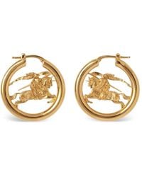 Burberry - Equestrian Knight Hoop Earrings - Lyst