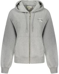 Calvin Klein - Hoodie Zippé À Logo Imprimé - Lyst