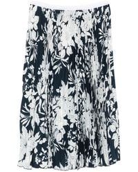 N°21 - Midirock Mit Blumen-Print - Lyst