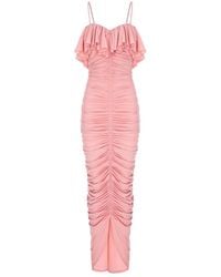 V:PM ATELIER - Perry Ruffled Ruched Maxi Dress - Lyst