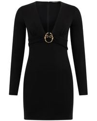 Roberto Cavalli - Long-Sleeve Mini Dress - Lyst