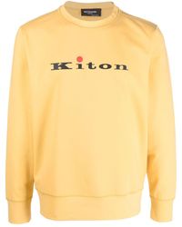 Kiton - Sweatshirt mit Logo-Print - Lyst