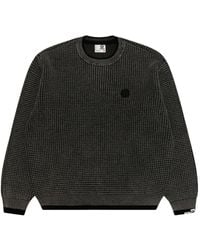 Aape By A Bathing Ape - Waffle-Knit Logo-Patch Sweater - Lyst