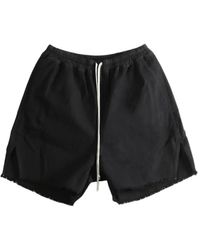 Rick Owens - Raw-Edge Zip-Detail Shorts - Lyst