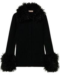 Twin Set - Faux-Fur Trim Cardigan - Lyst