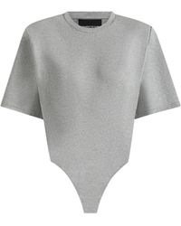Manière De Voir - Mia Wide Shoulder Bodysuit T-Shirt - Lyst