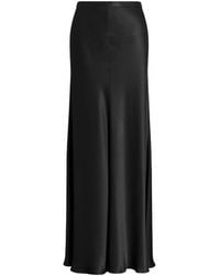 Alberta Ferretti - High-Waisted Satin Skirt - Lyst