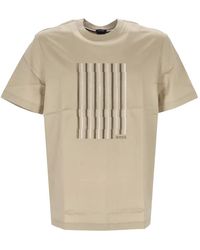 BOSS - Embroidered-Stripe T-Shirt - Lyst