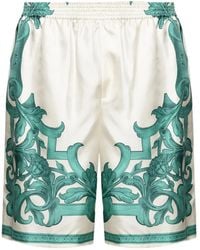 Versace - Silk Shorts - Lyst