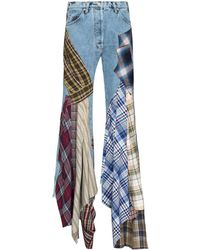 Natasha Zinko Patchwork Flared Jeans - Blue