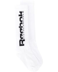 Reebok X Victoria Beckham Intarsien-Socken mit Logo - Weiß