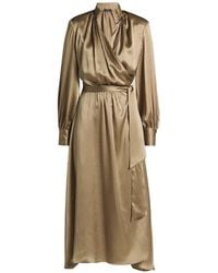 Kiton - Abito Midi Con Cintura E Motivo Geometrico - Lyst
