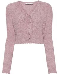 B+ AB - Cropped Wool-Blend Cardigan - Lyst