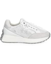 Liu Jo - Mesh-Panelled Suede-Trim Sneakers - Lyst