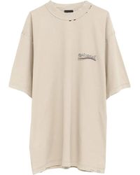 Balenciaga - Katoenen T-Shirt Met Campaign-Logo - Lyst