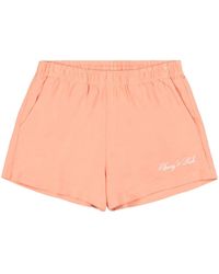 Sporty & Rich - Logo-Print Cotton Shorts - Lyst